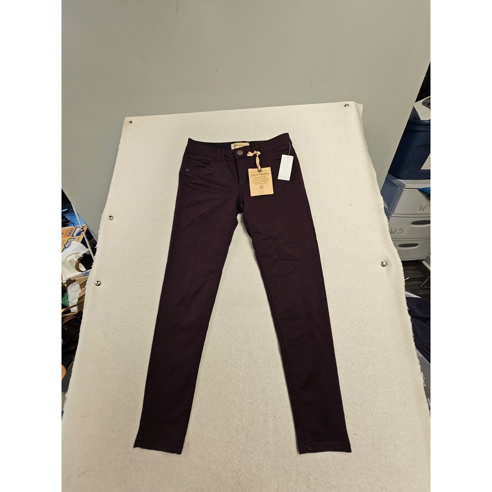 Democracy Womens Size 4 Ab Technology Booty Lift Skinny Pants Burgundy Plum NEW